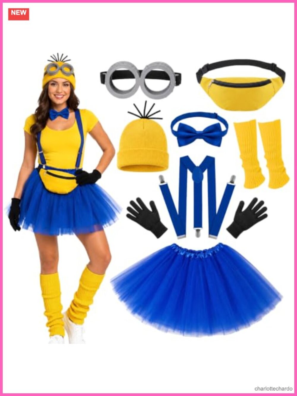 10 Piece Adult Halloween Costume Accessory Set Cosplay Dress Up Party